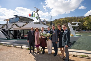 Tauck Executive Team at ms Lumiere Christening
