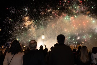 Fireworks show for Tauck 100 Celebration
