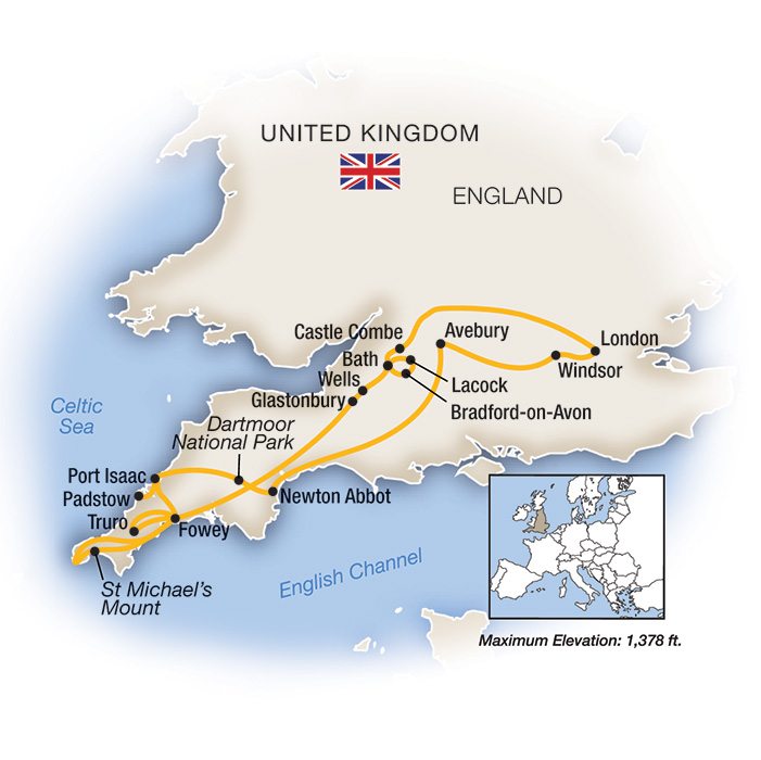 England Tour Map 2026