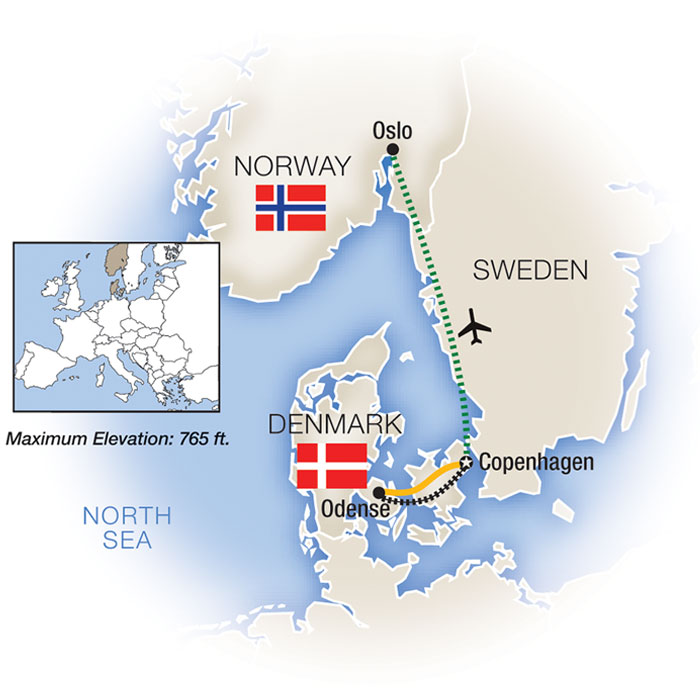 A Week In… Copenhagen & Oslo Map