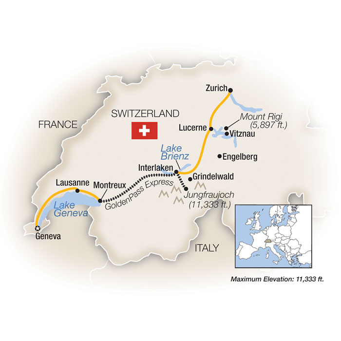 Piedmont Italy Escorted Tour Map