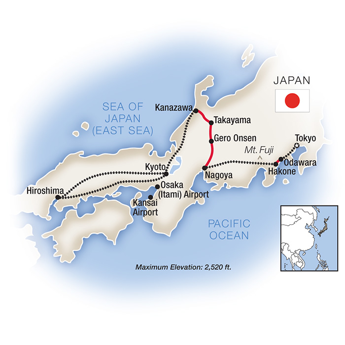 Japan Tour Map