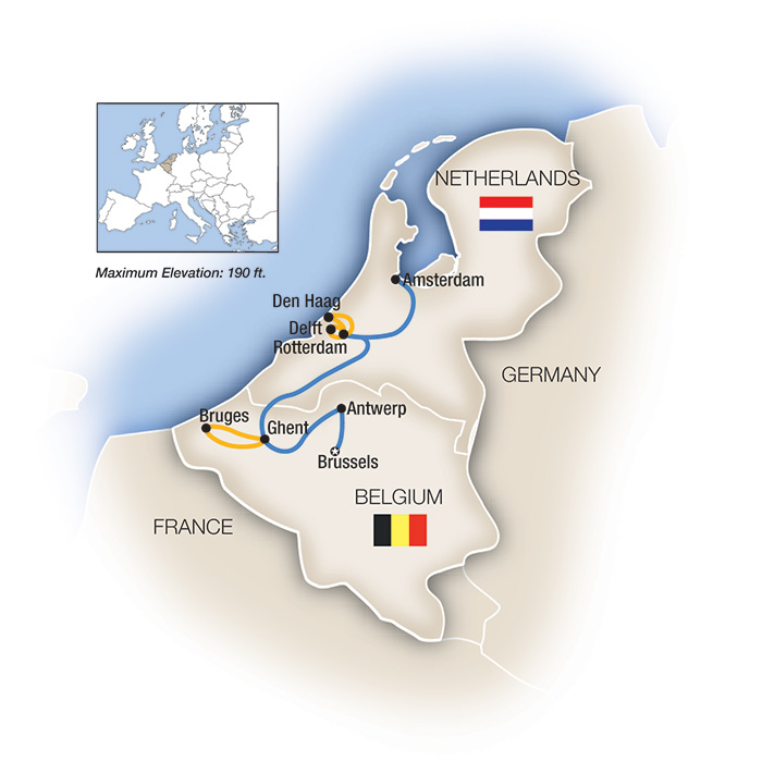 Belgium and Holland Map