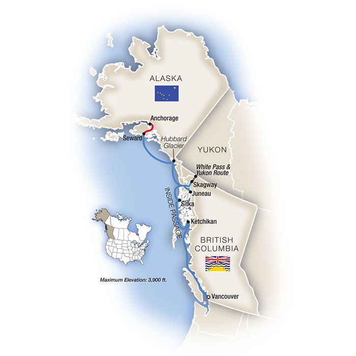 Alaska's Inside Passage Map