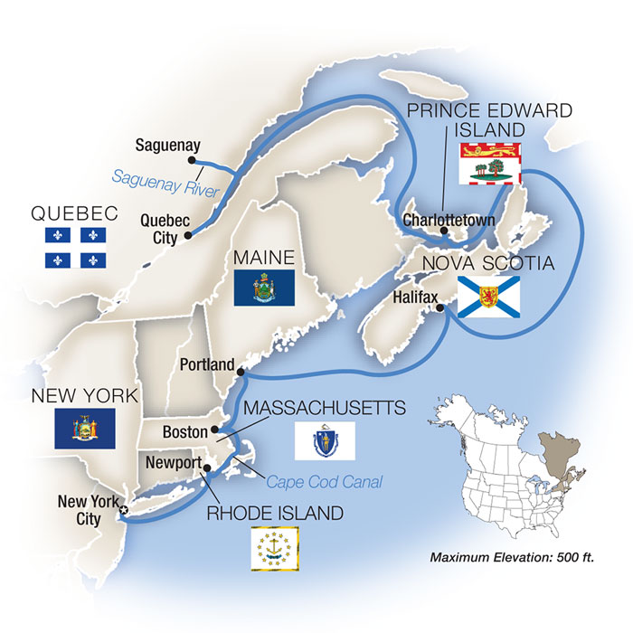 Shores of Eastern Canada and New England