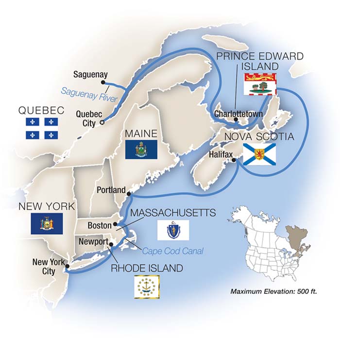 Shores of Eastern Canada and New England